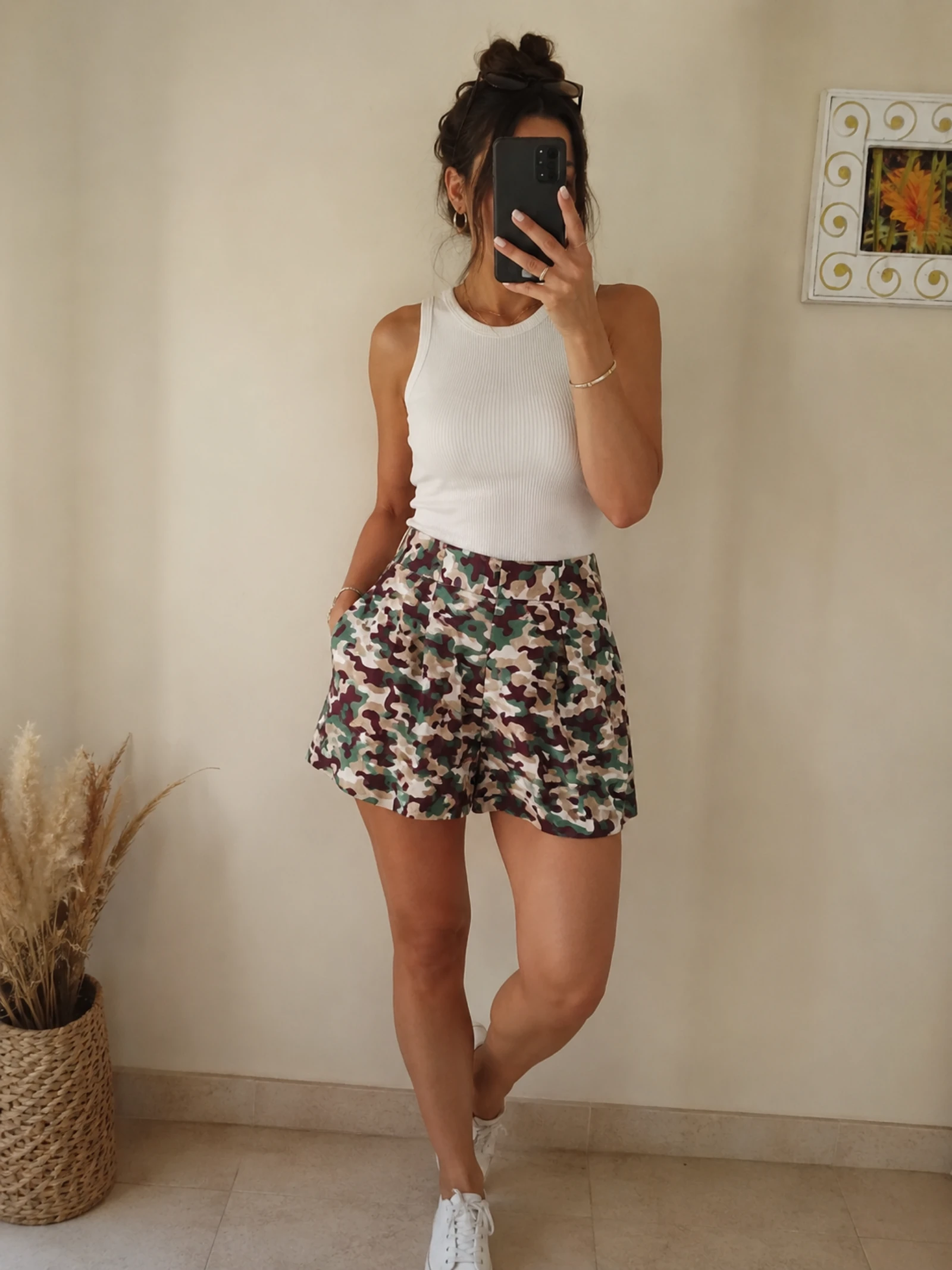 🏖️ZARA NEUF AVEC ÉTIQUETTE SHORT JUPE CAMOUFLAGE Taille 34 NP 39 e 🏖️